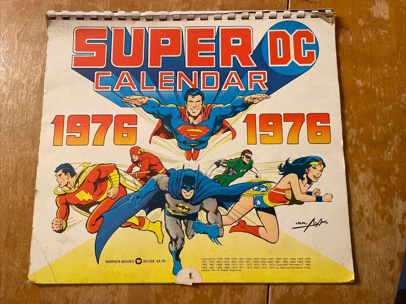 SUPER DC Calendar 1976 - DC Comics - All Neal Adams Artwork - 12 Months