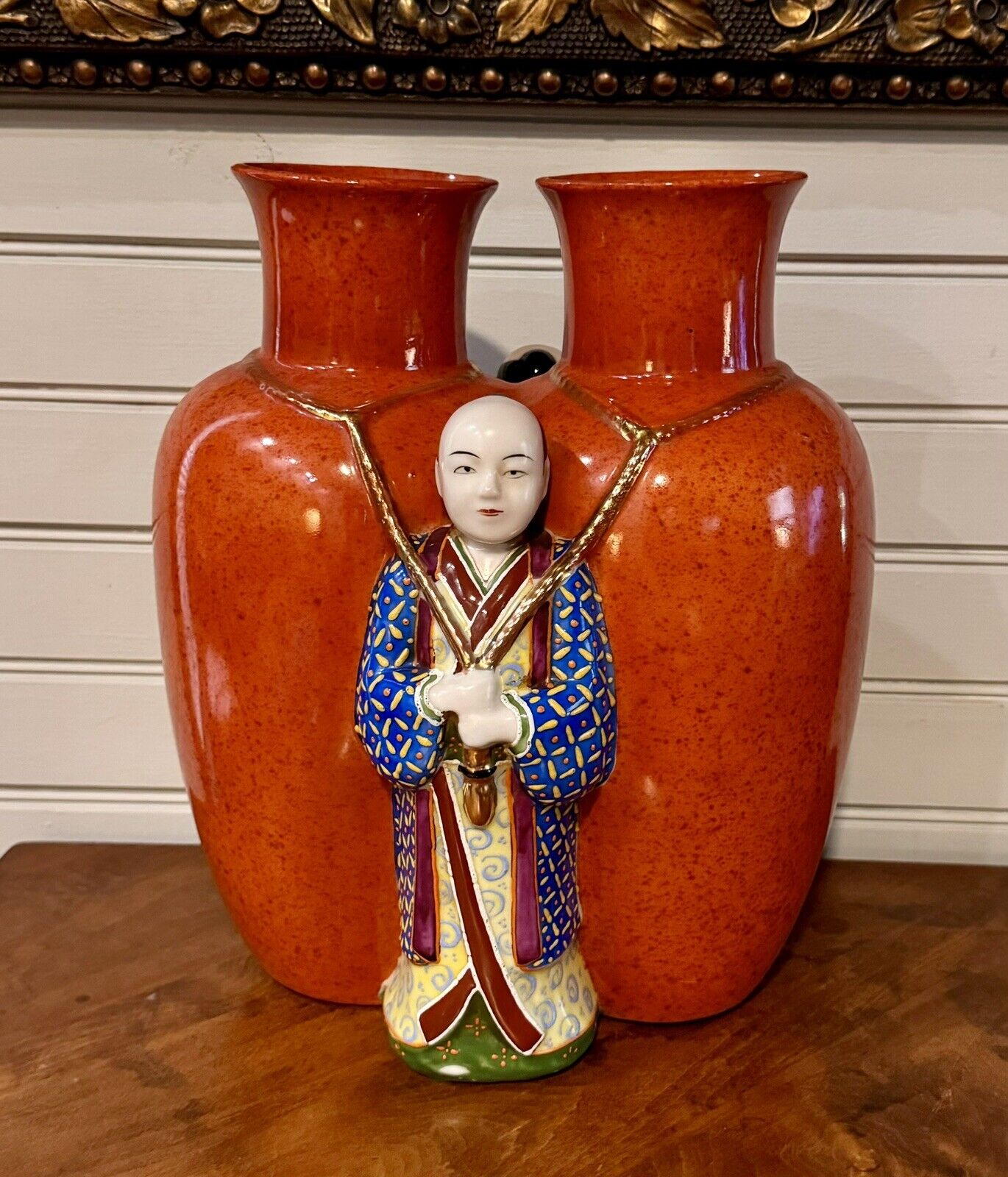 Vintage Asian Porcelain Double Vase