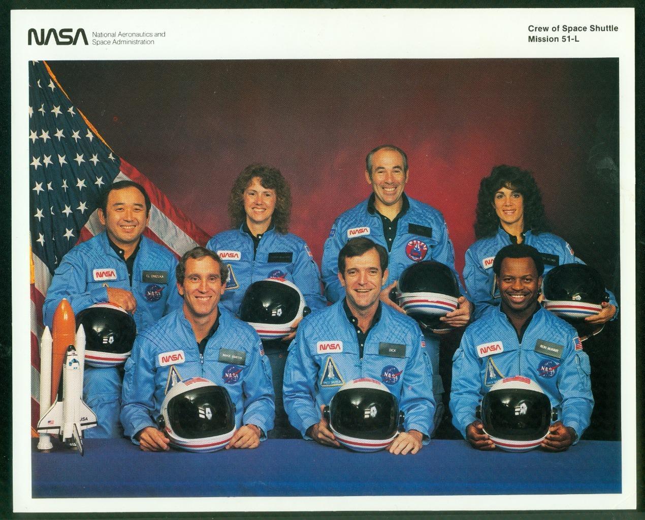 NASA, 8x10 photo, Crew of Space Shuttle Mission 51-L, Challenger, #HqL-172