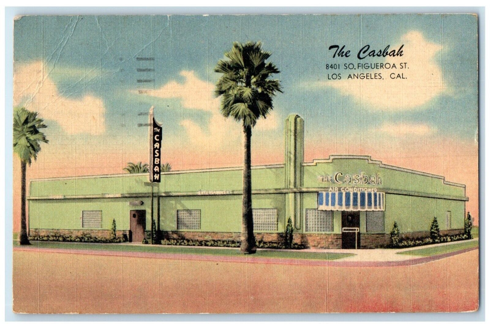 1947 Casbah So Figueroa St. Pepe's Den Los Angeles California Vintage Postcard