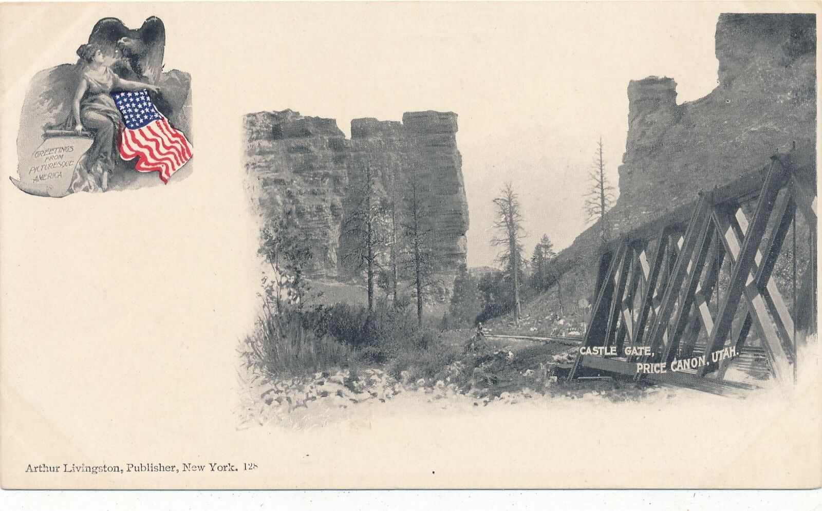 PRICE CANYON UT - Price Canon Castle Rock Postcard - udb (pre 1908)