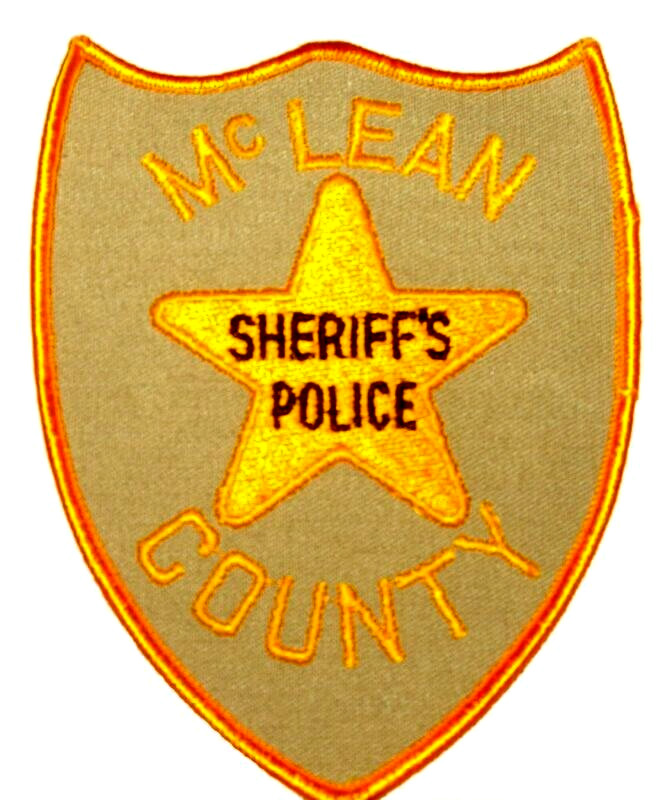 MC LEAN COUNTY ILLINOIS IL Sheriff’s Police Patch GOLD STAR XL 6” 