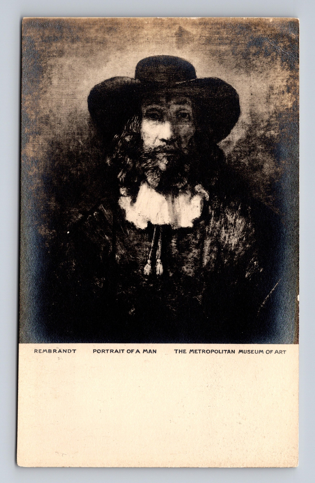 c1904-1920s RPPC Postcard Portrait of a Man by Rembrandt CYKO