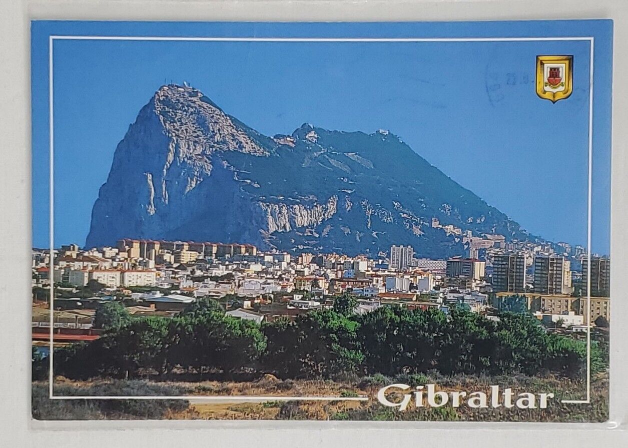 Postcard Gibraltar The Rock El Penon Posted 2000 Spain Writing Stamped