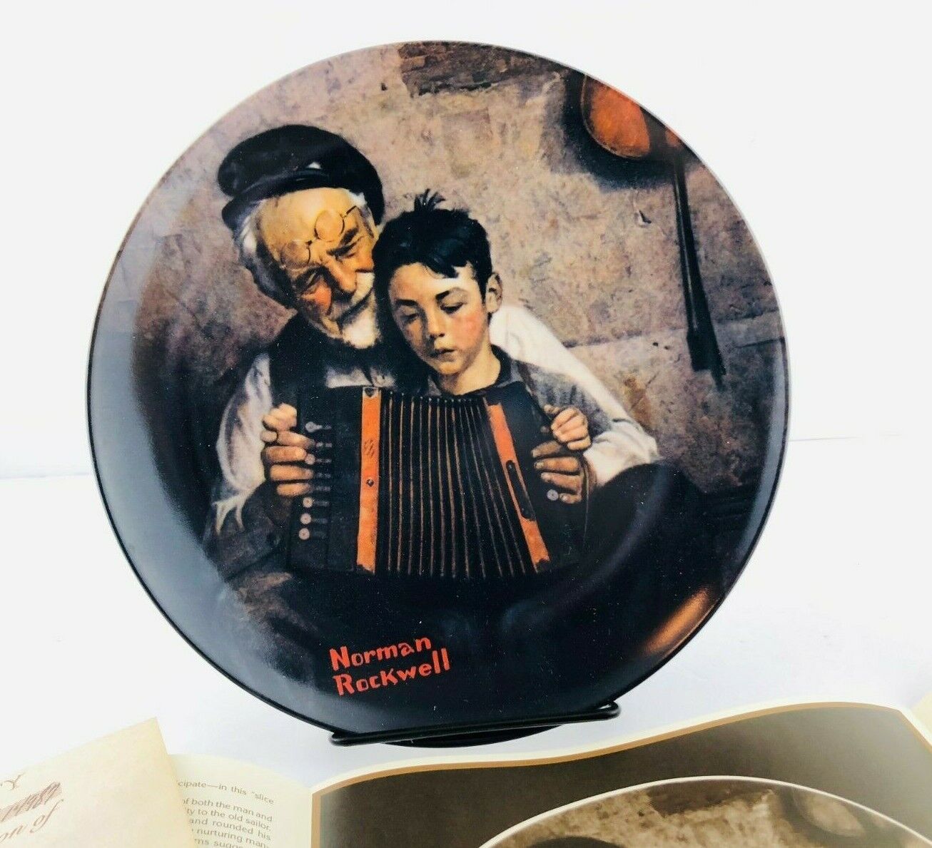 Norman Rockwell Plate Vintage Knowles The Music Maker Rockwell Original 1981