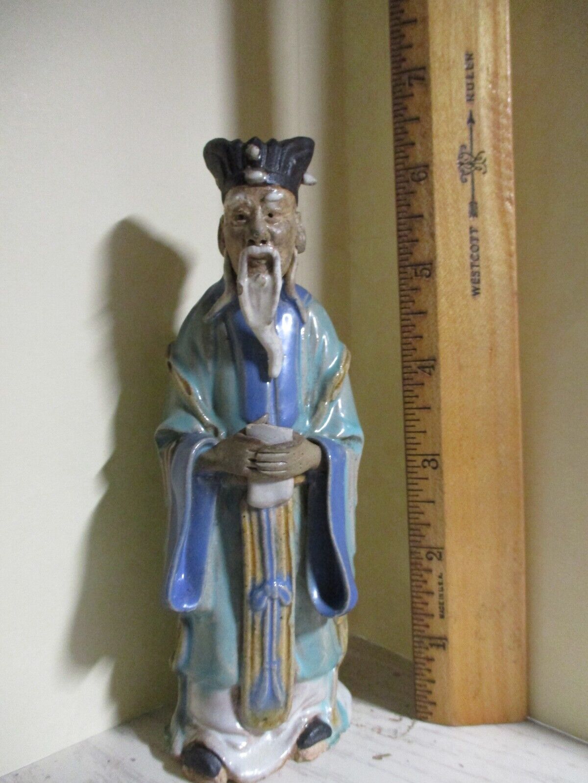 Vintage Chinese Mudman Standing Figure 6.5\