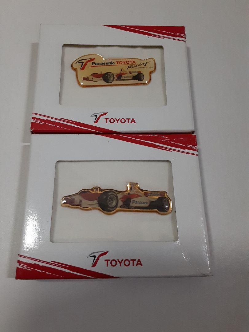 Toyota F1 Pin Badge Set Of 2 Racing Car Panasonic Accessories Decoration Goods