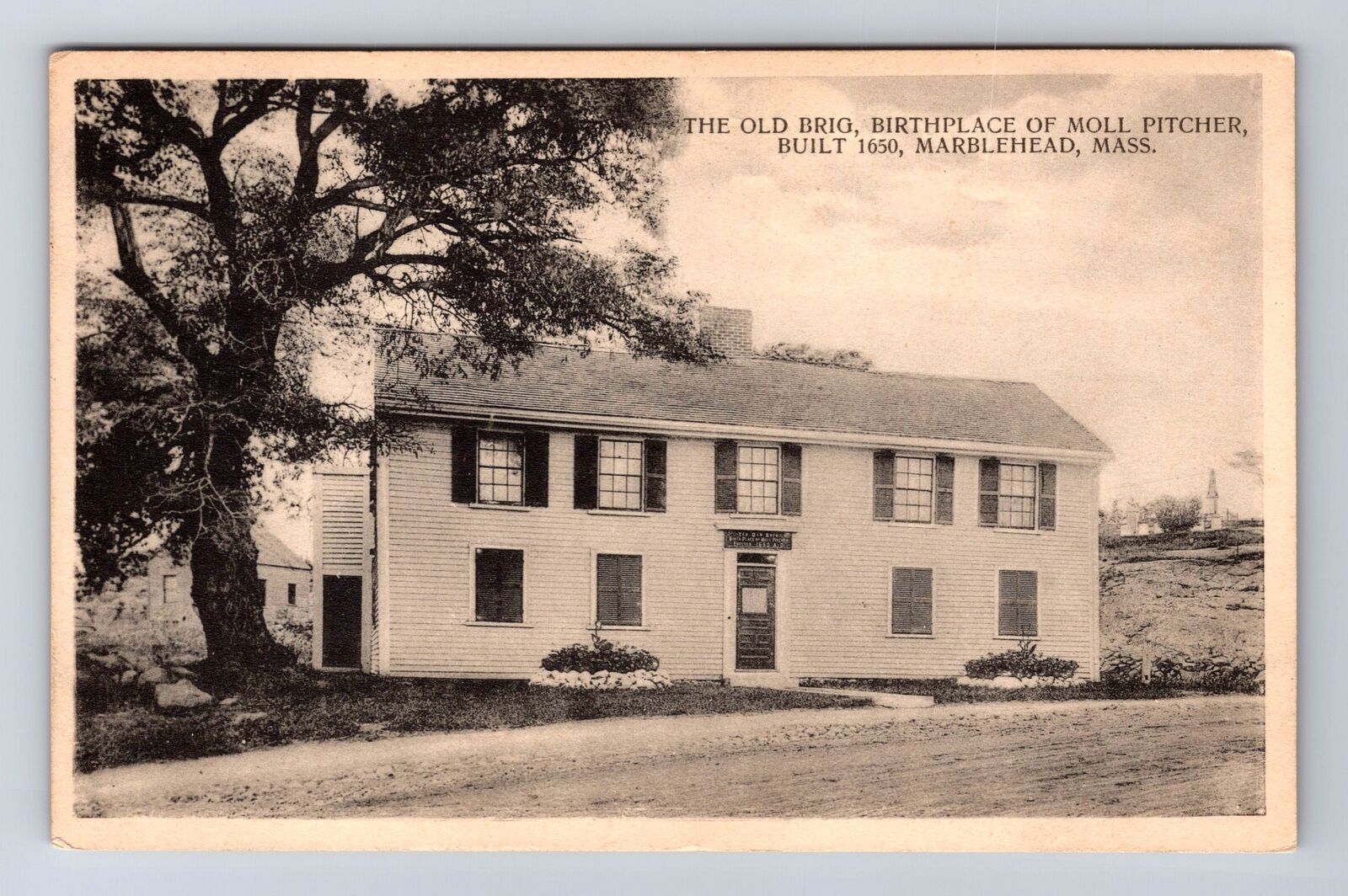 Marblehead MA-Massachusetts, Brig, Birthplace Of Moll Pitcher, Vintage Postcard
