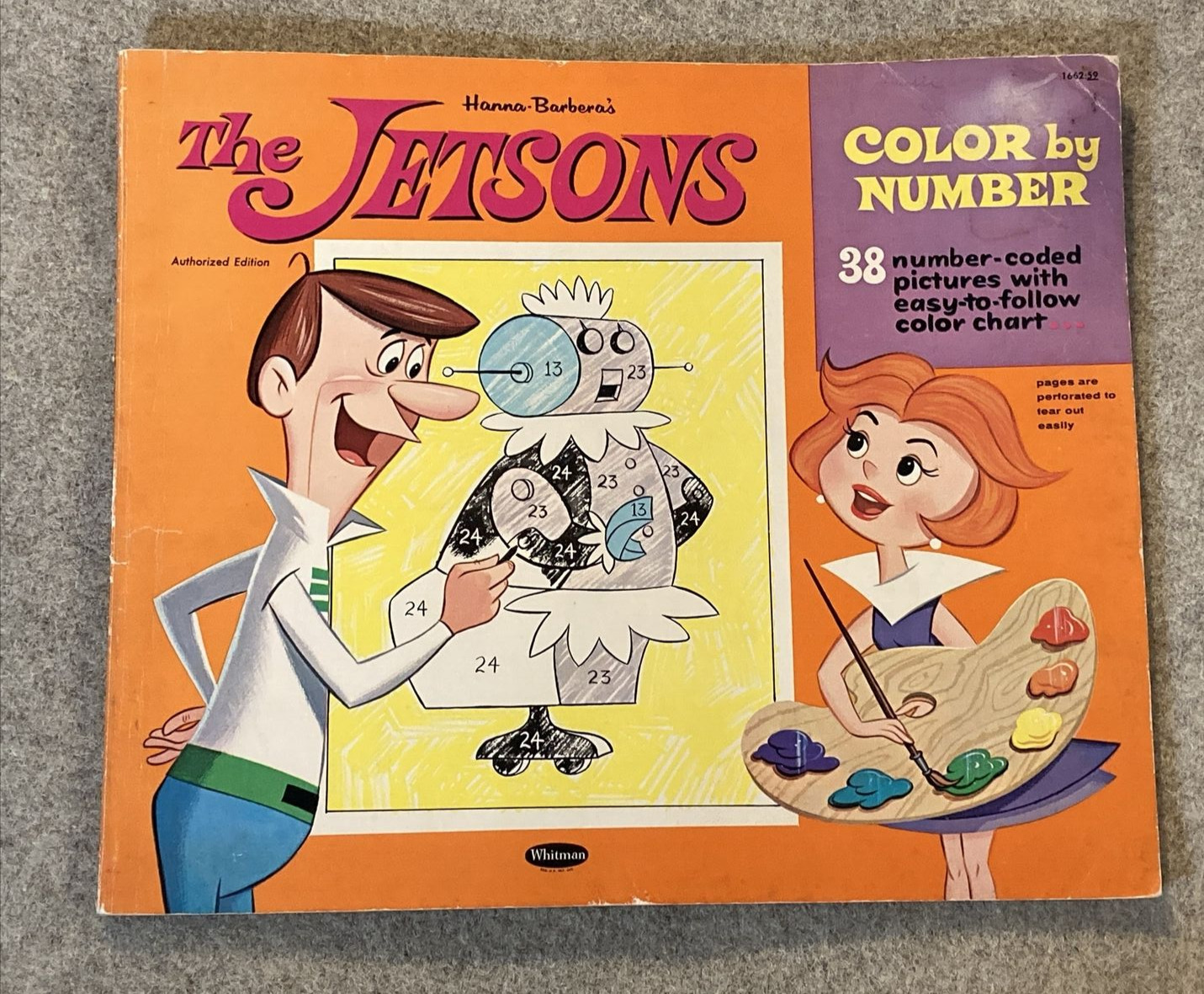 1963 THE JETSONS COLOR BY NUMBER Mostly Unused WHITMAN 1963 Hanna-Barbera