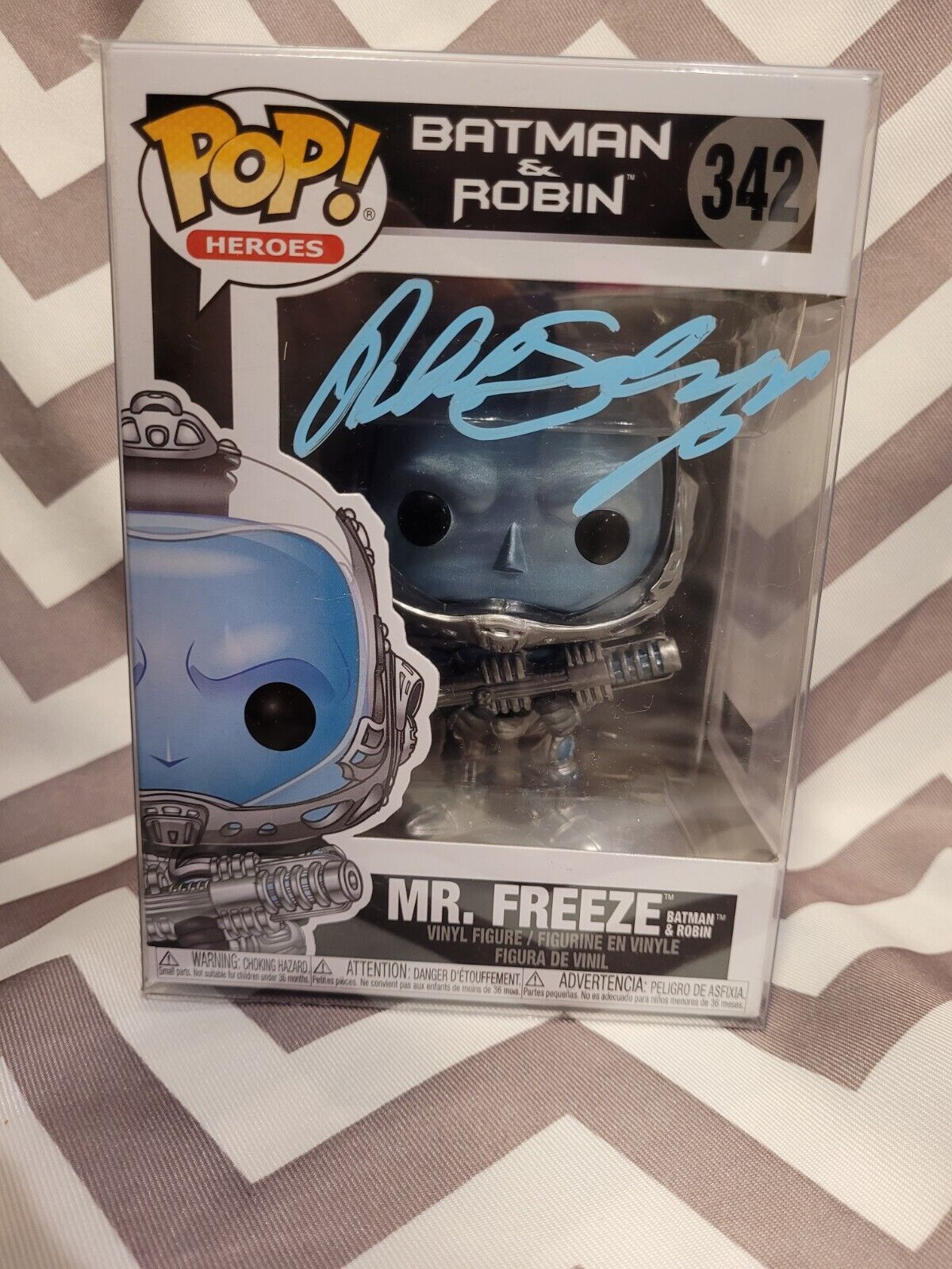 Arnold Schwarzenegger Signed Mr Freeze Funko Pop With COA And Pop Protector