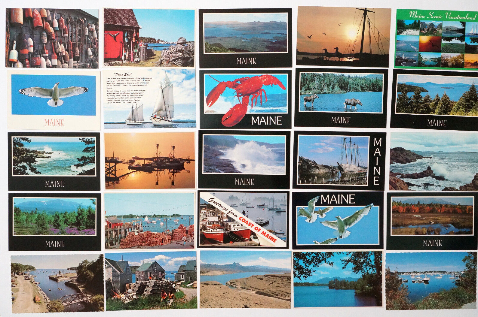 MAINE Lot 25 Postcards Unused Scenic ME View Coast Cards Standard Size Post Card