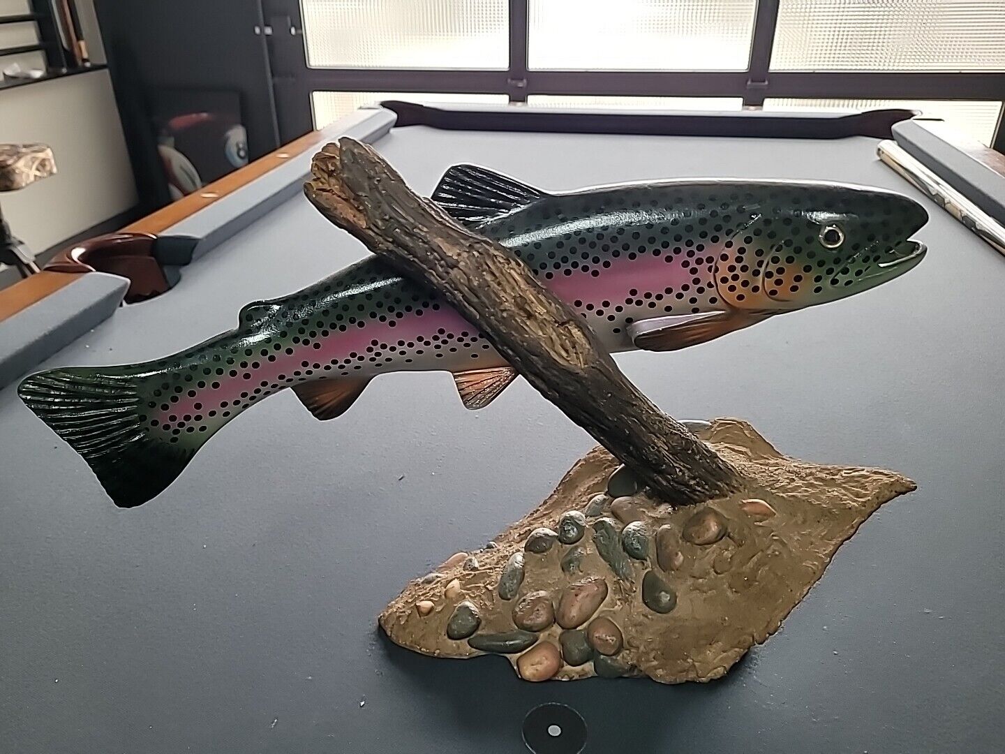 Rainbow Trout Ducks Unlimited Sculpture In Great Condition