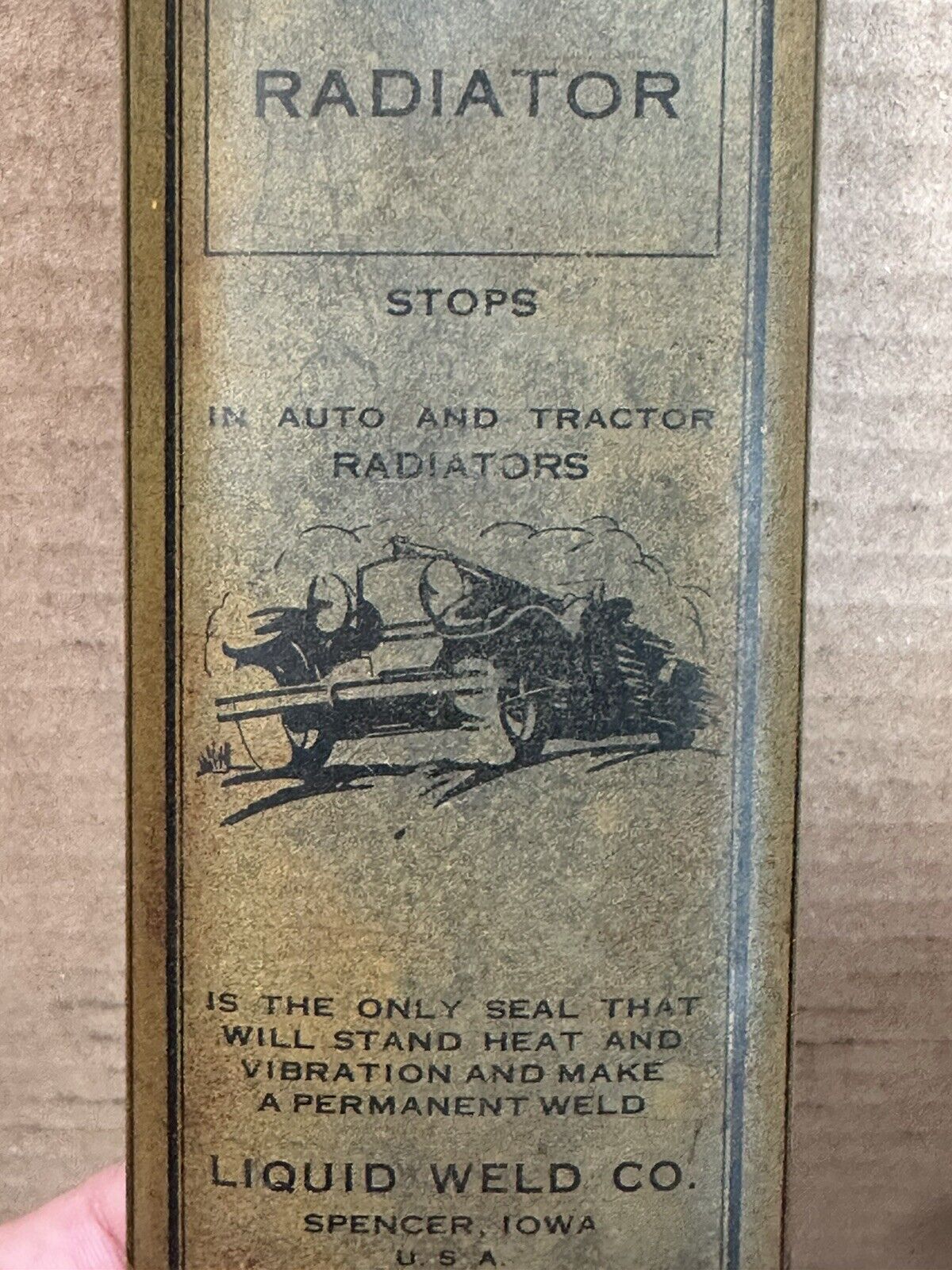 Antique 1920’s RADIATOR STOP LEAKS CAN Original Rare Oil Automobile Graphics