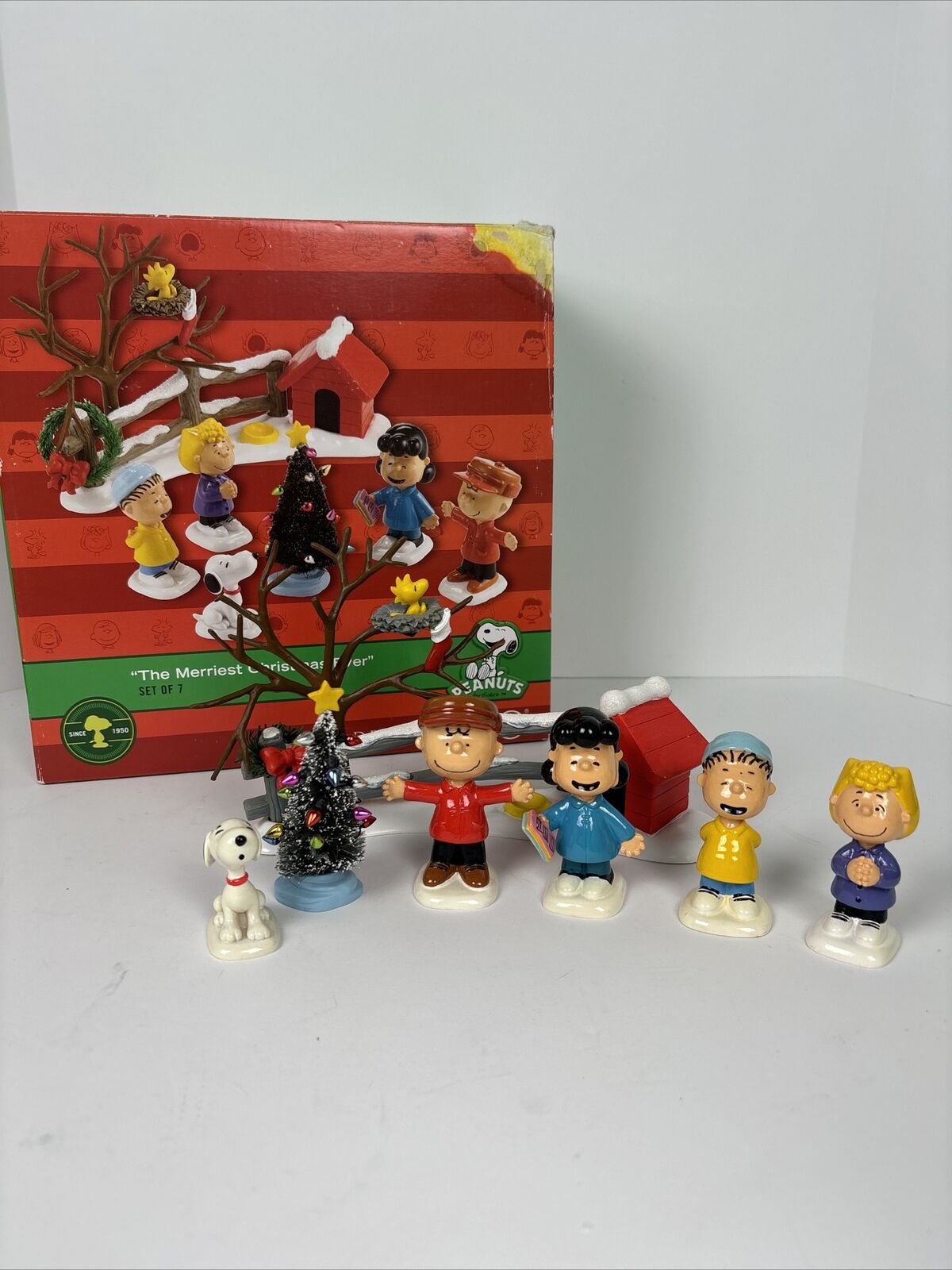 Department 56 Peanuts the Merriest Christmas Ever Set of 7 Pieces In Box