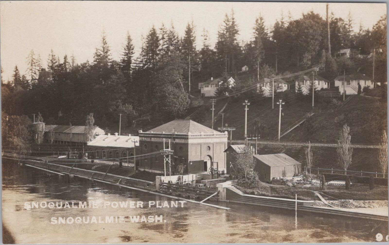 Snoqualmie Power Plant Washington c1920s RPPC Photo Postcard