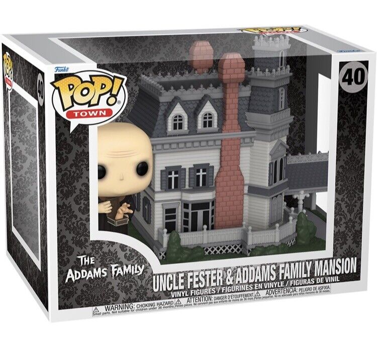 The Addams Family Uncle Fester & Addams Family Mansion Pop Town #40