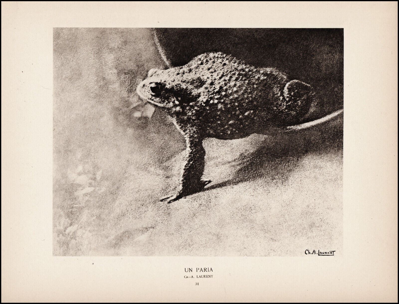 1927 Paris Photo Exhibition Contest - Un Paria~CH. A. Laurent photo print  L23