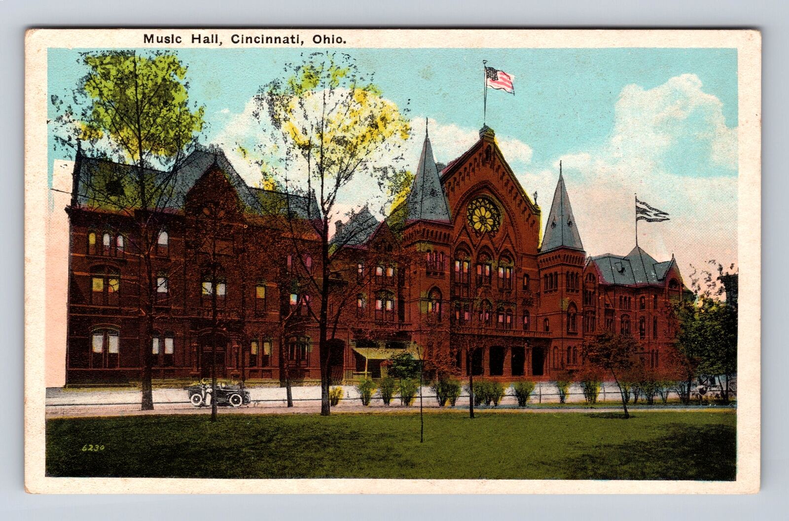 Cincinnati OH-Ohio, Music Hall, Antique Vintage Souvenir Postcard