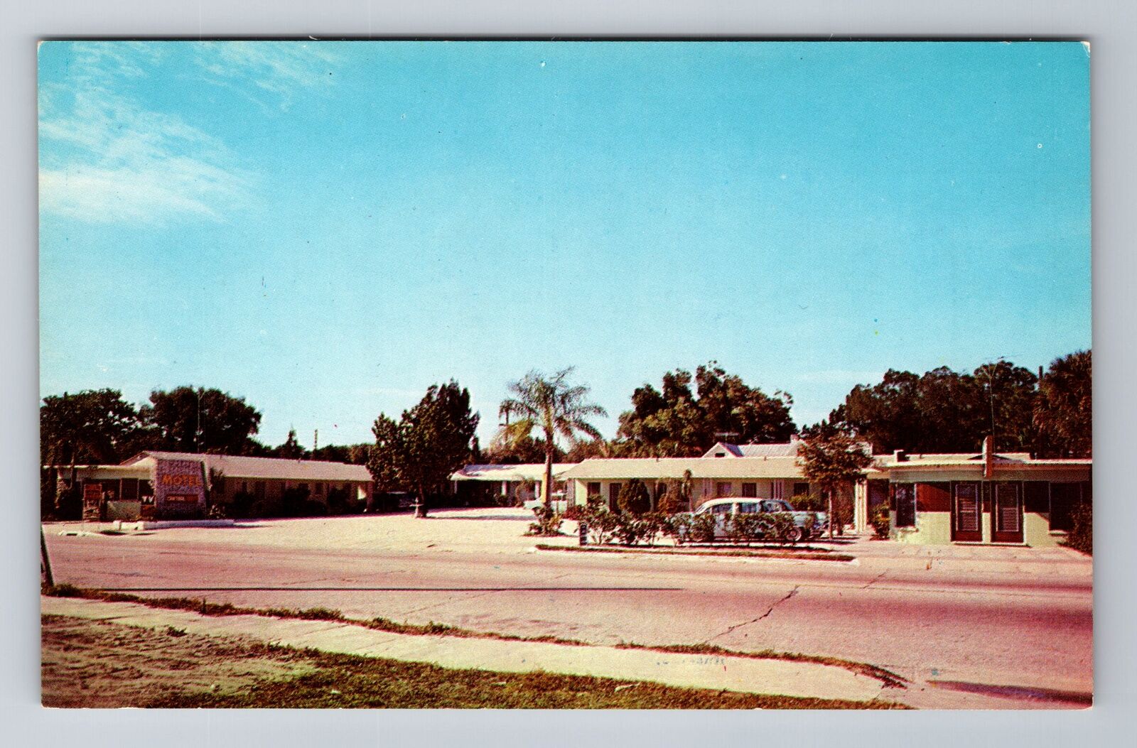 Titusville FL-Florida, Town Motel, Advertising, Antique, Vintage Postcard