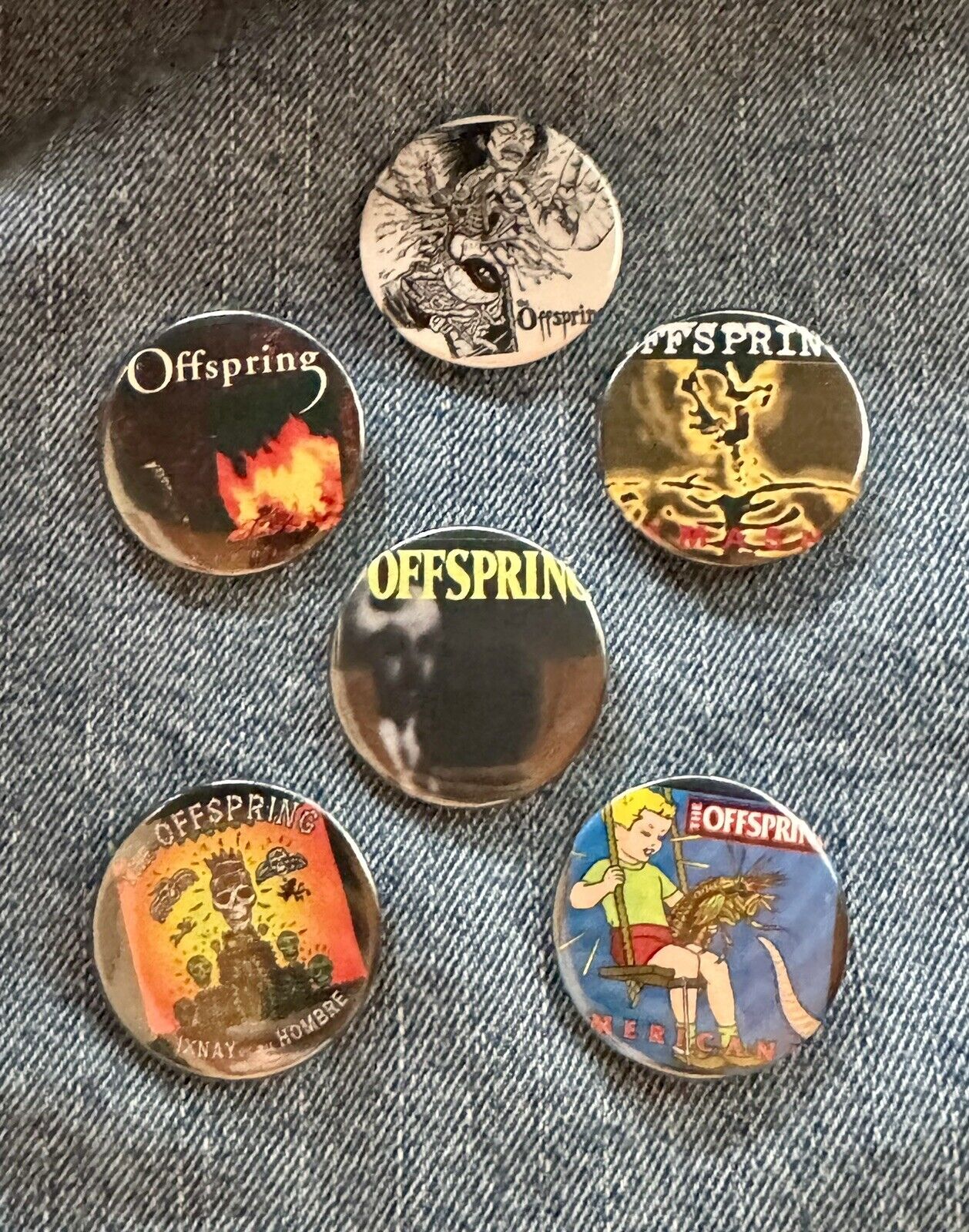 The Offspring  “The First 5” Album Covers 1.5” Pin Back Buttons W/ Chase