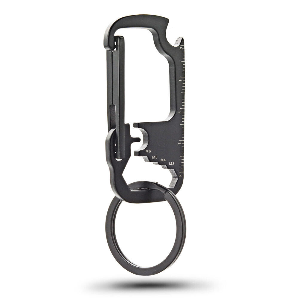 Men Women New Stainless Steel Multi Function Key Chain Clip Hook Buckle Key Ring