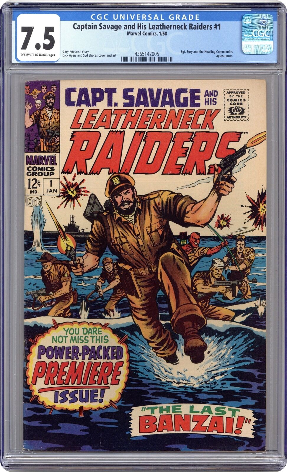 Captain Savage #1 CGC 7.5 1968 4365142005