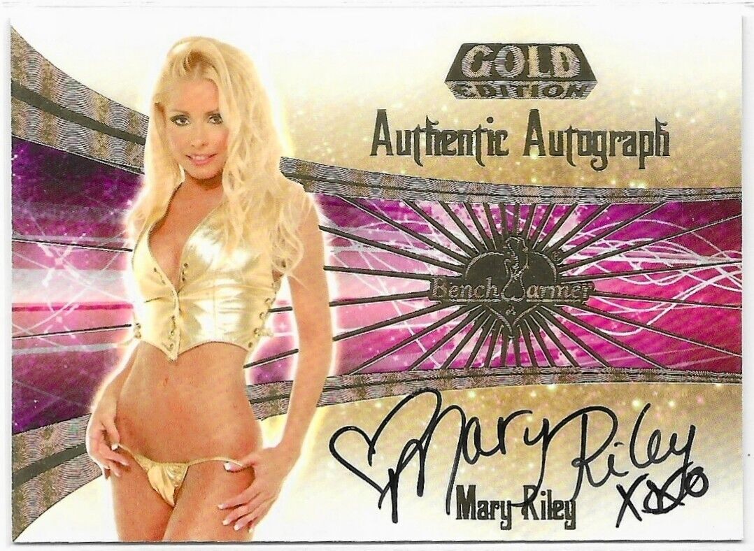 2007 Benchwarmer Gold Edition Mary Riley Autograph Card