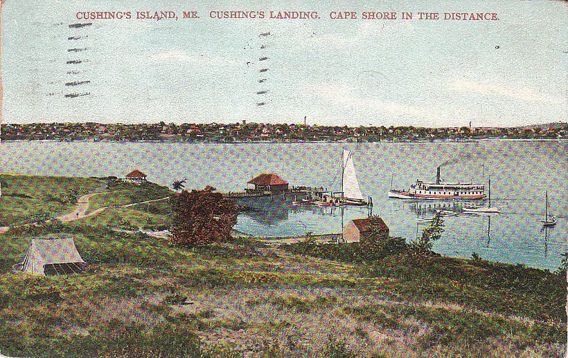  Postcard Cushing\'s Island Maine  Landing + Cape Shore