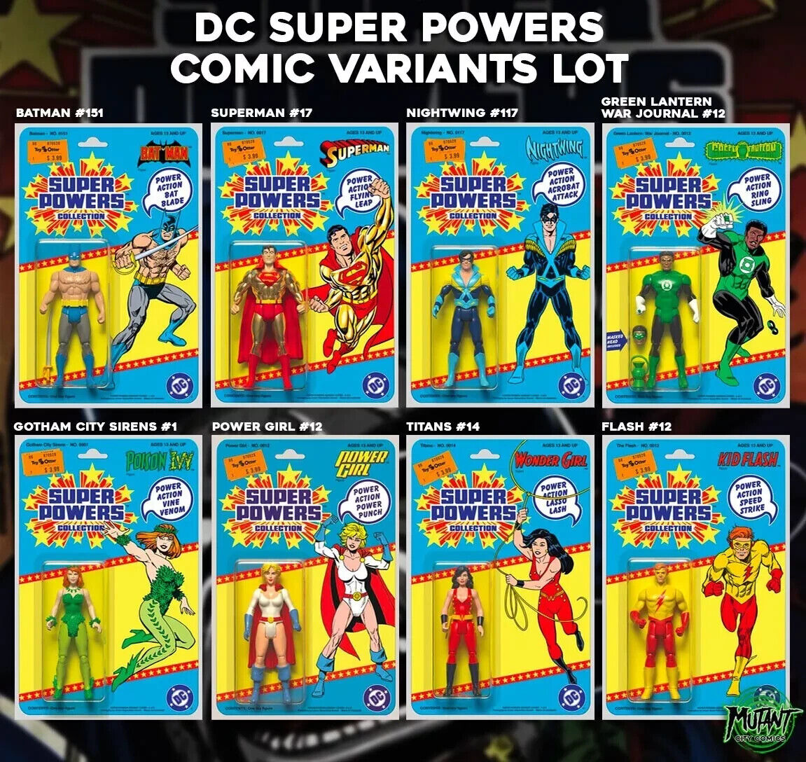 🟦🟨 DC SUPER POWERS COMIC BOOK VARIANT COVERS- LOT OF 8 BOOKS *8/29/24 PRESALE