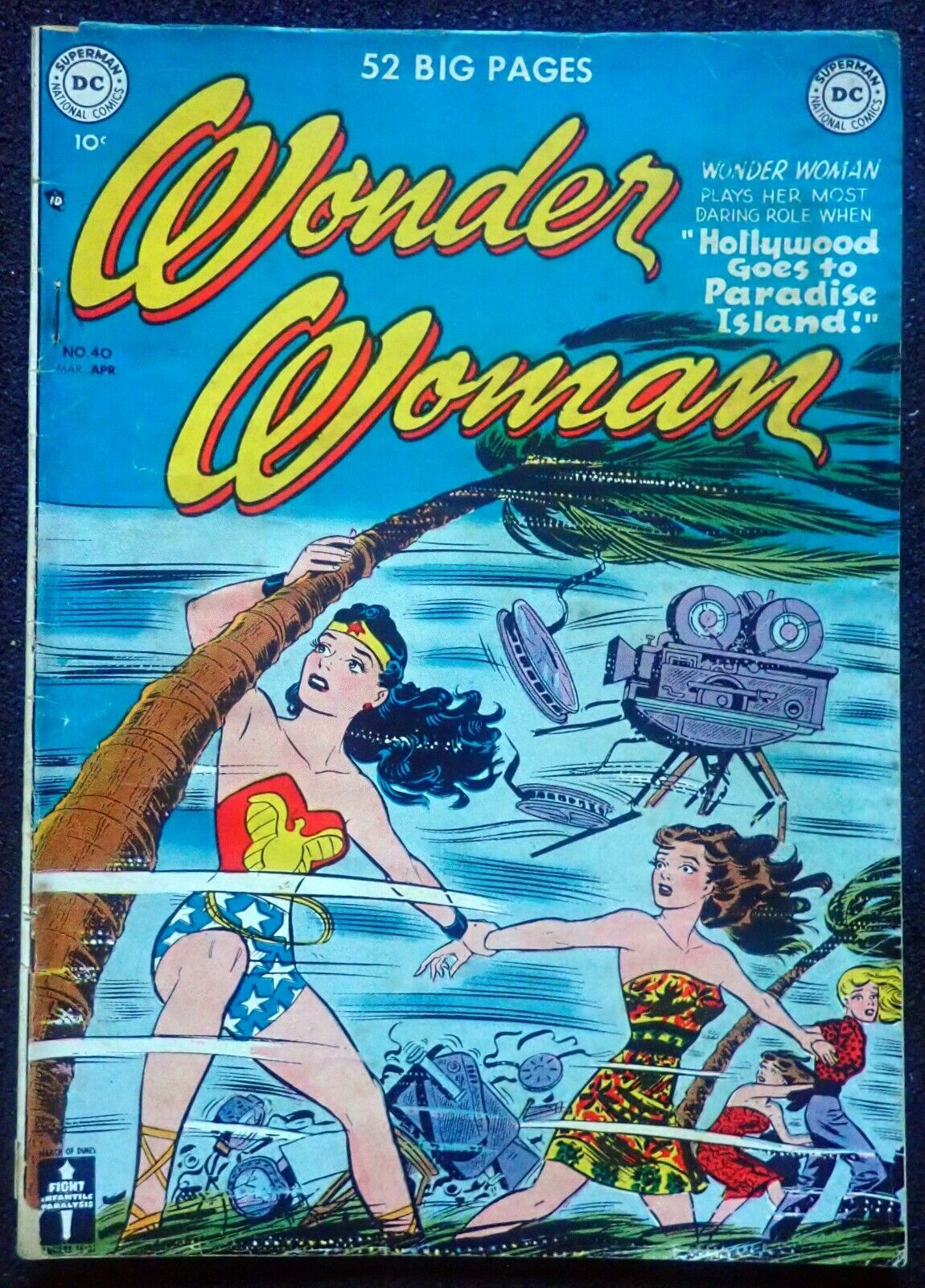 Wonder Woman #40 🌞 RARE, BEAUTIFUL, COMPLETE,  UNRESTORED 🌞 1950