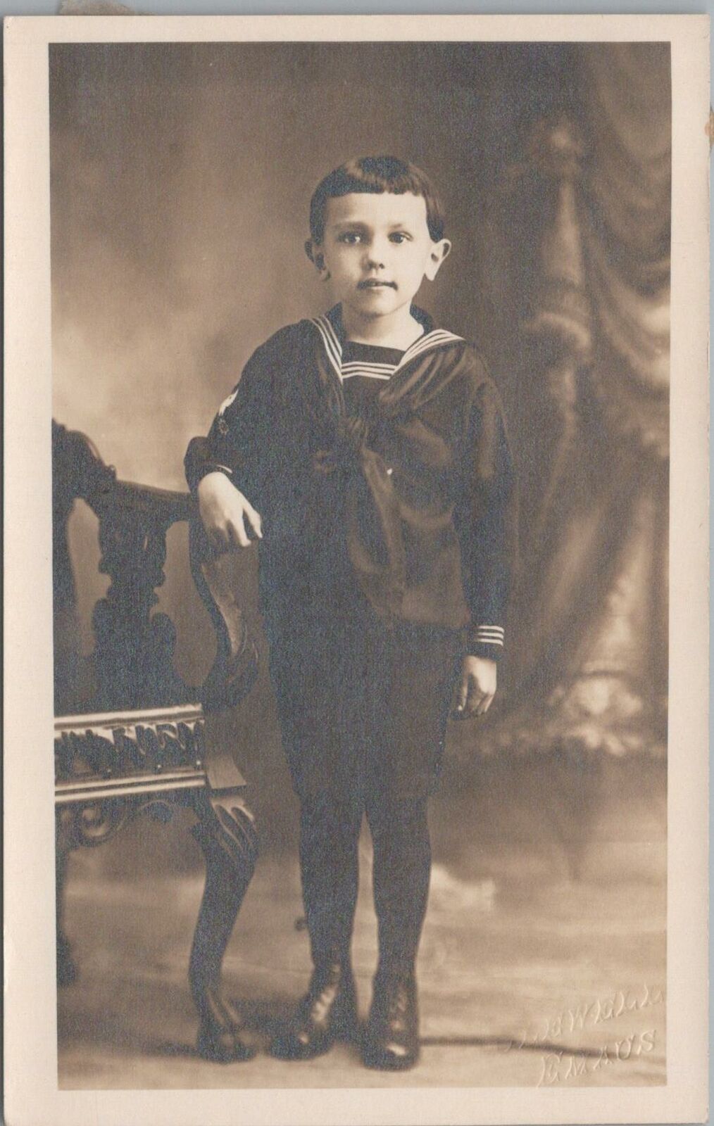 RPPC Postcard Little Boy Sailor Suit Early 1900s