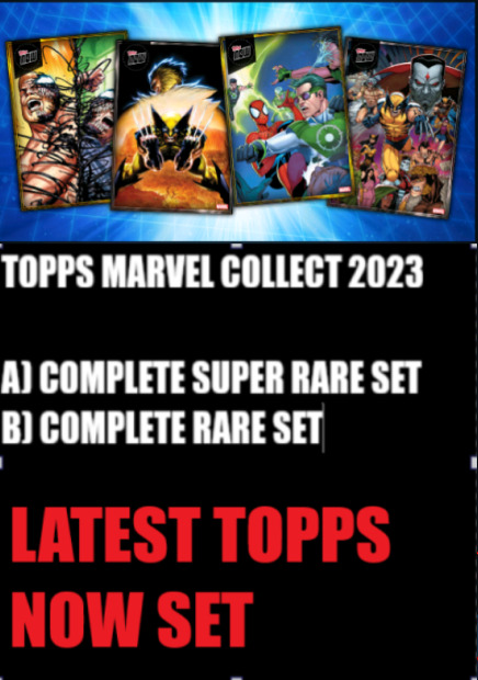 ⭐TOPPS MARVEL COLLECT TOPPS NOW JULY 3, 2024 COMPLETE GOLD & SILVER SETS⭐
