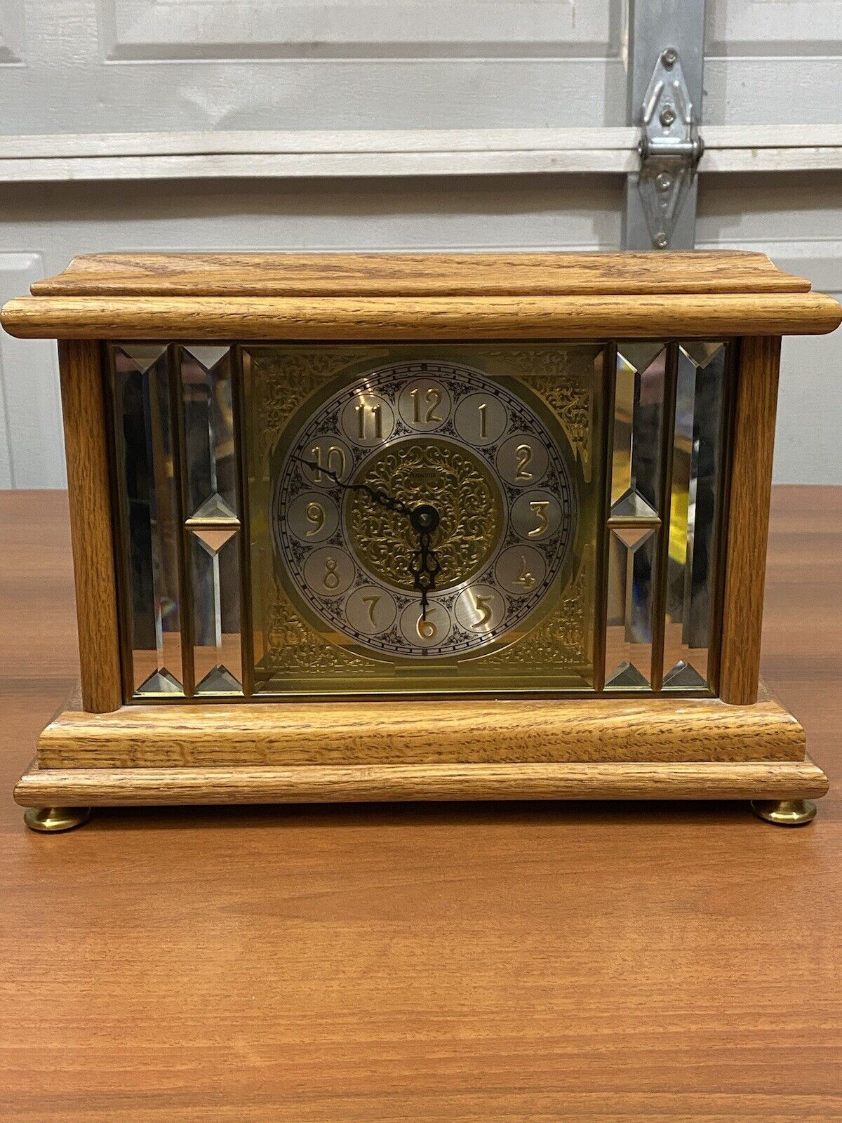 Vintage Ansonia Clock Co Gold Medallion Mantle Clock Model 1220 Needs Repair