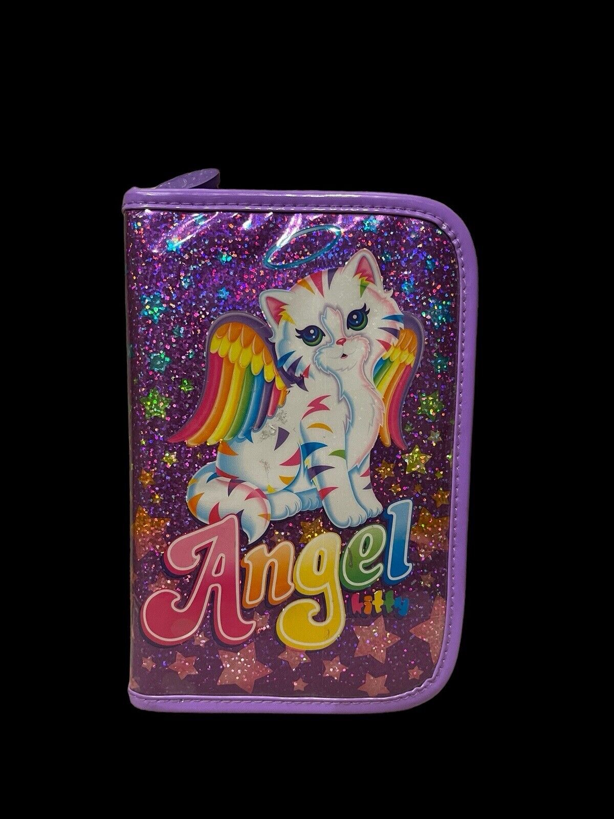 Vintage Lisa Frank Rare Angel Kitty Planner. Mirror, Ruler, Stickers, Notes,