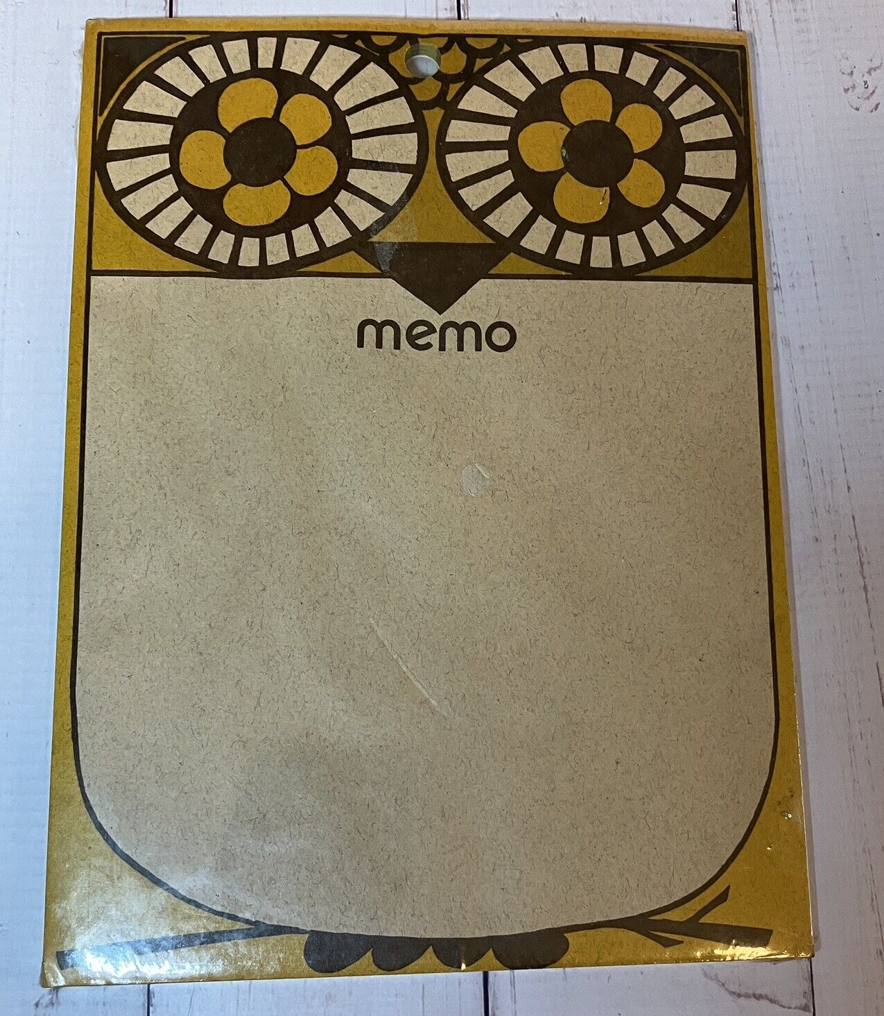Vintage Mid Century Owl Note Scratch Memo Pad SEALED Southwest Tablet Co NOS