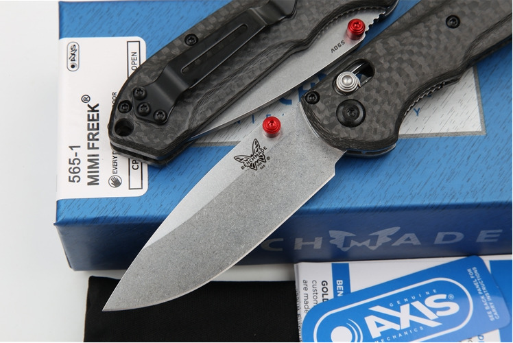 Y-START Camping Knife Hunting Folding Knife S90v Blade Carbon fiber Handle-HD565