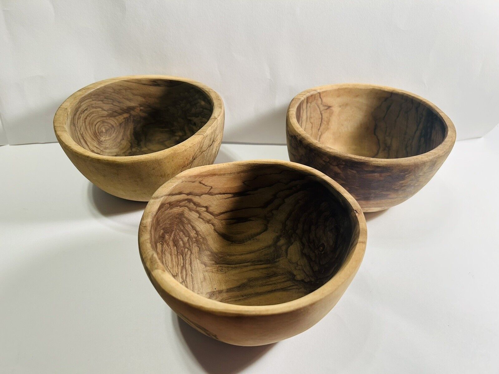 Neiman Marcus 3 Piece Decorative Wooden Bowls Made In France Beautiful