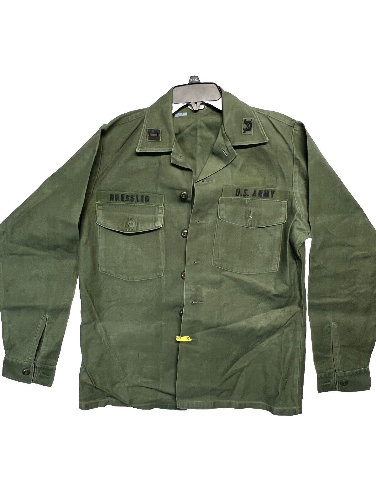 Vintage US Army Vietnam Military Jacket button shirt OG-107 Sateen Jungle Jacket