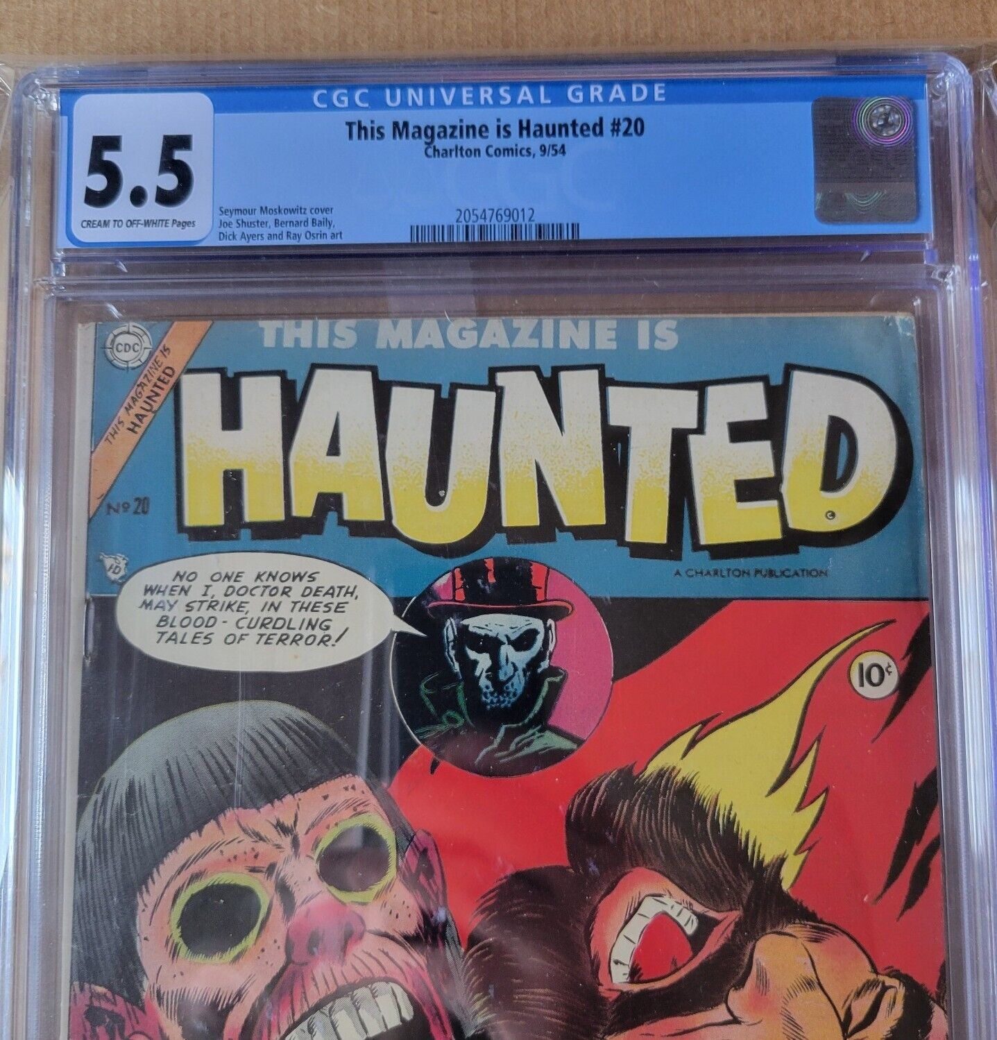 This Magazine Is Huanted #20 1954 CGC 5.5 zombie on fire Pre Code Horror 