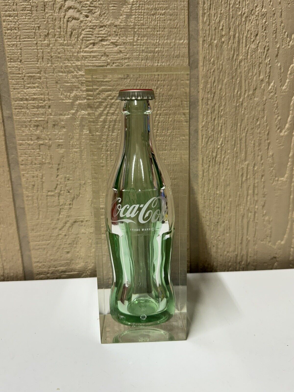 Coca Cola Bottle Lucite 1886 To 1961 75th Anniversary Of Coca Cola RARE