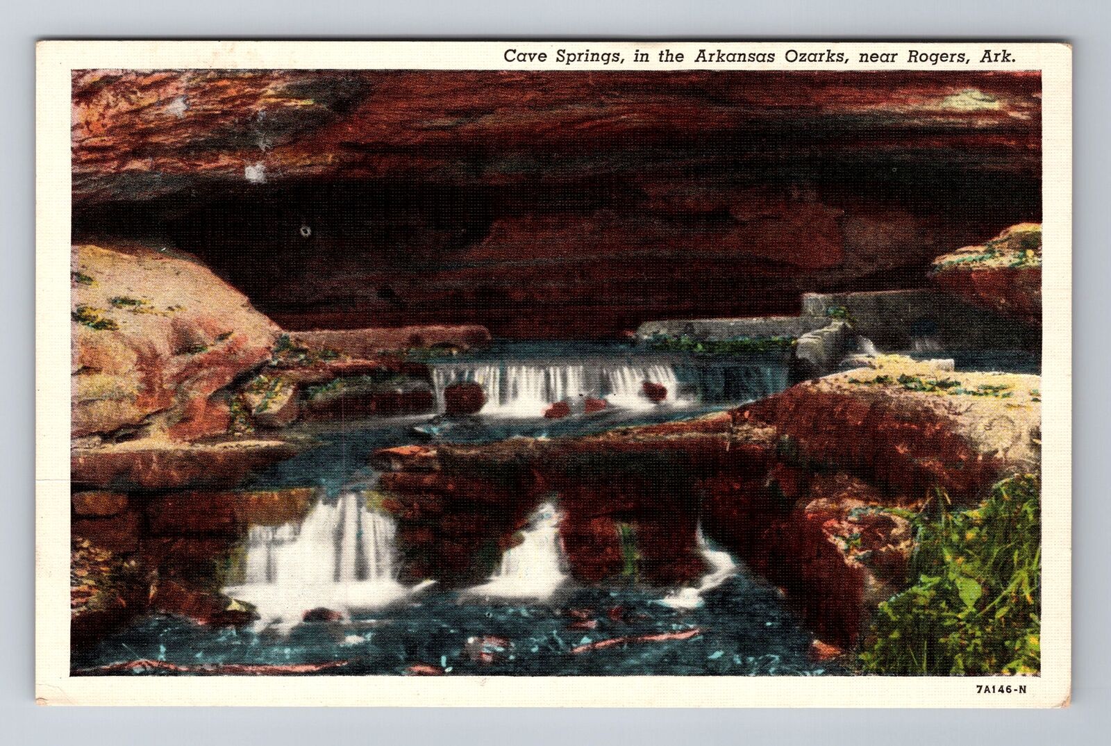 Rogers AR-Arkansas, Cave Springs, Arkansas Ozarks, Antique Vintage Postcard