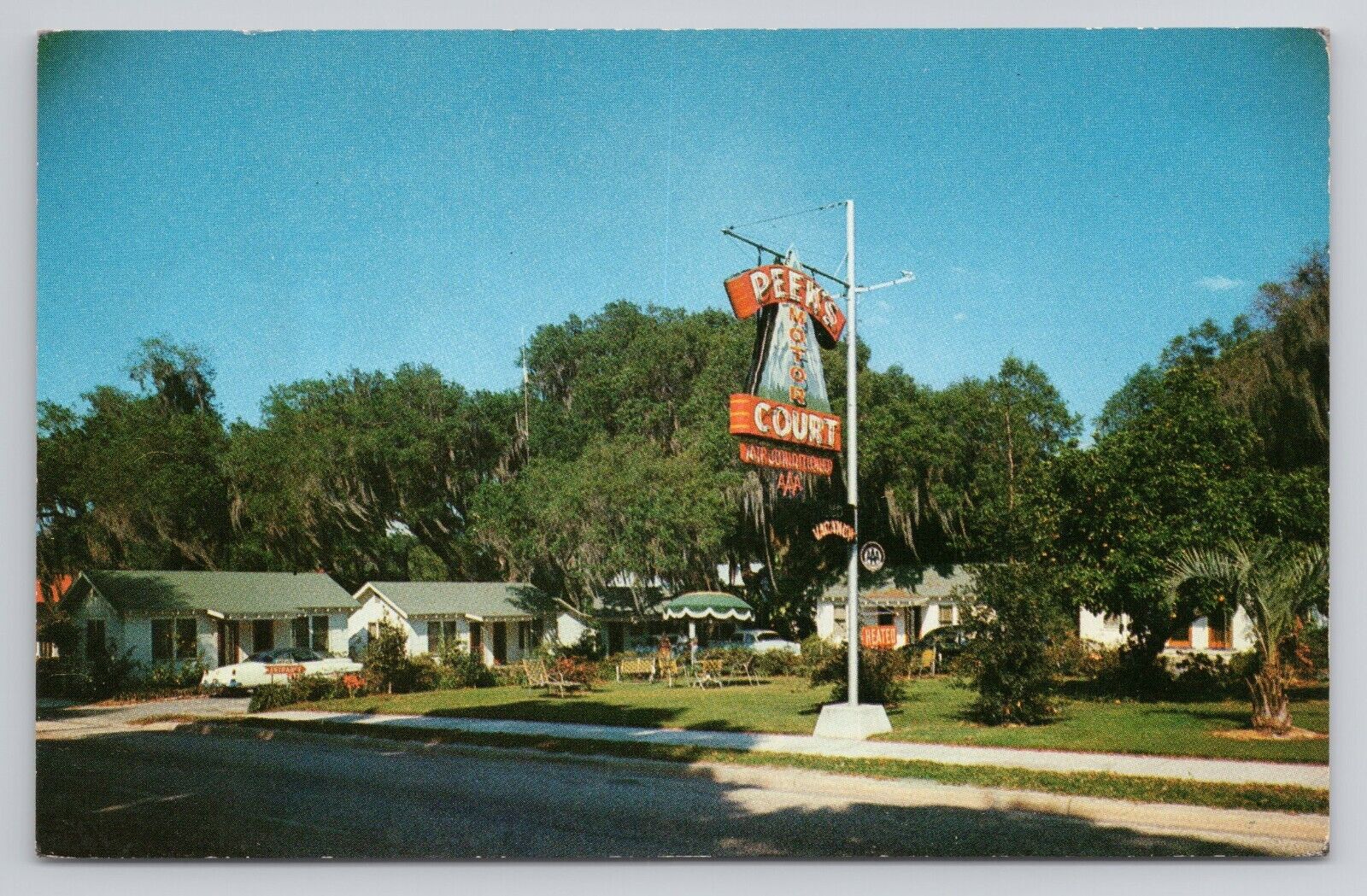 Postcard Peek\'s Motor Court Dade City Florida
