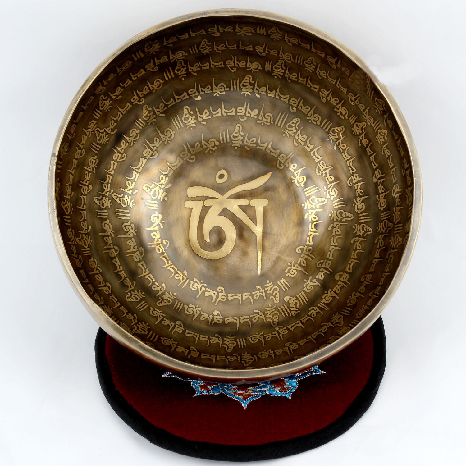 20 cm Tibetan Mantra Carved singing Bowls - 8 inches Healing meditation Bowls