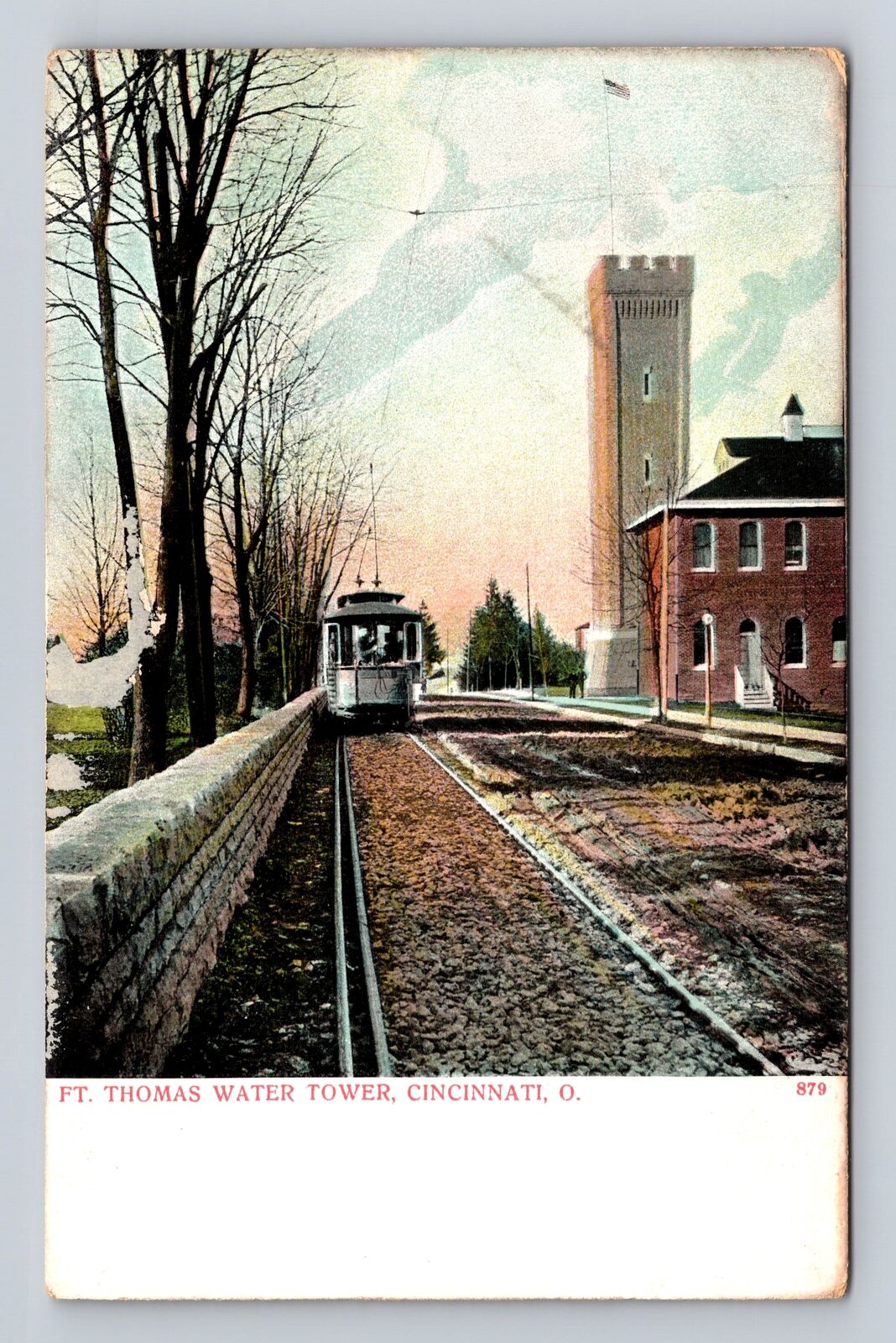 Cincinnati OH-Ohio, Ft Thomas Water Tower, Antique, Vintage Postcard