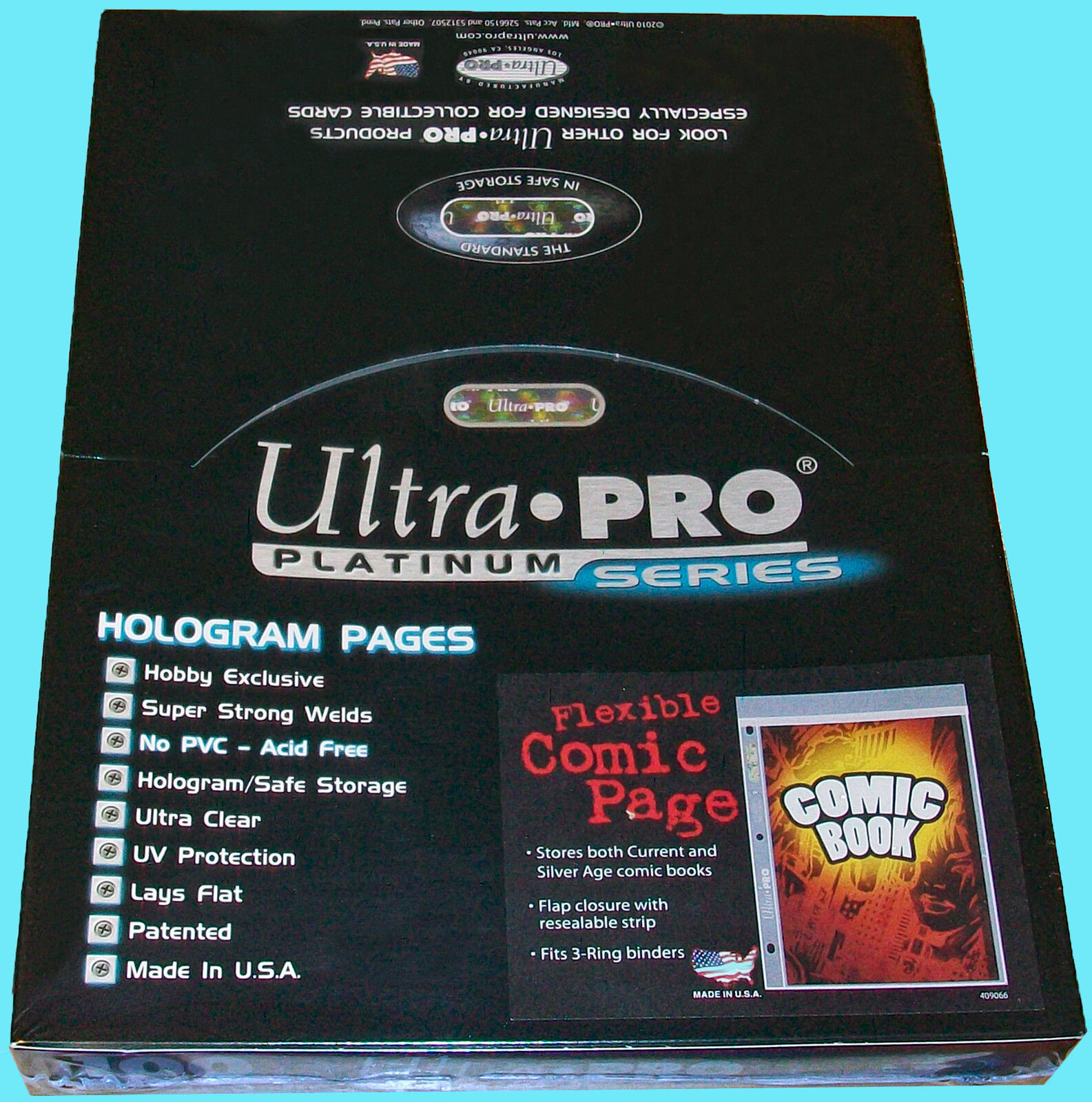 100 Ultra Pro Platinum COMIC BOOK Flexible Pocket PAGES Resealable Binder 3 Ring