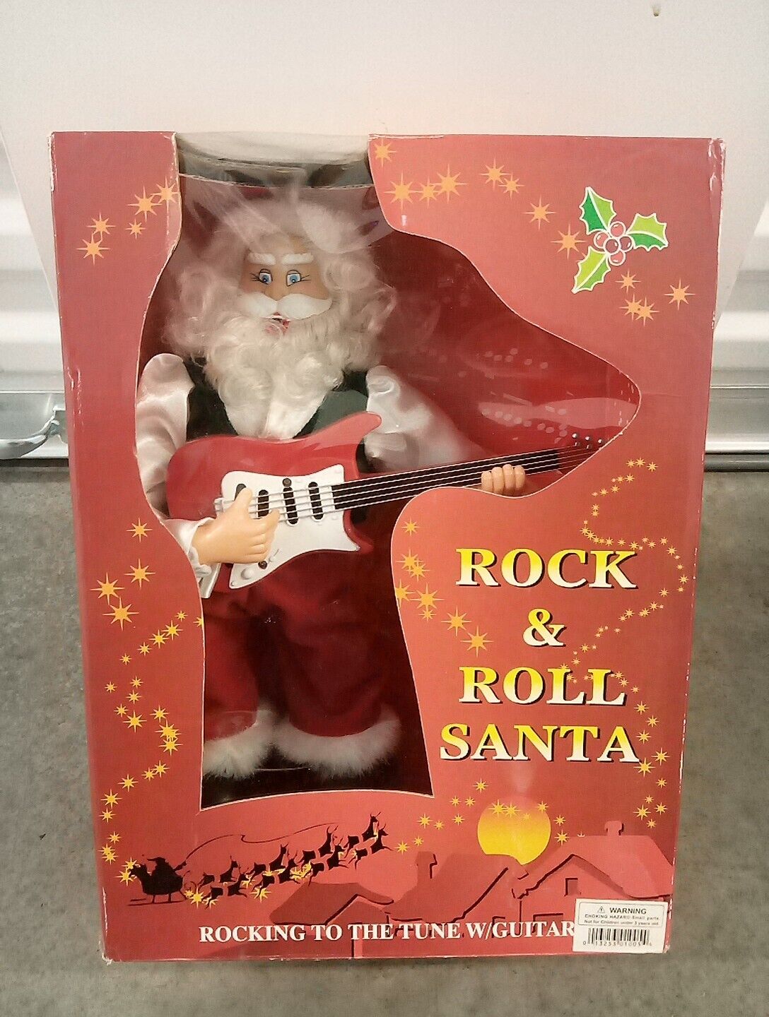 Vintage Rock And Roll Santa
