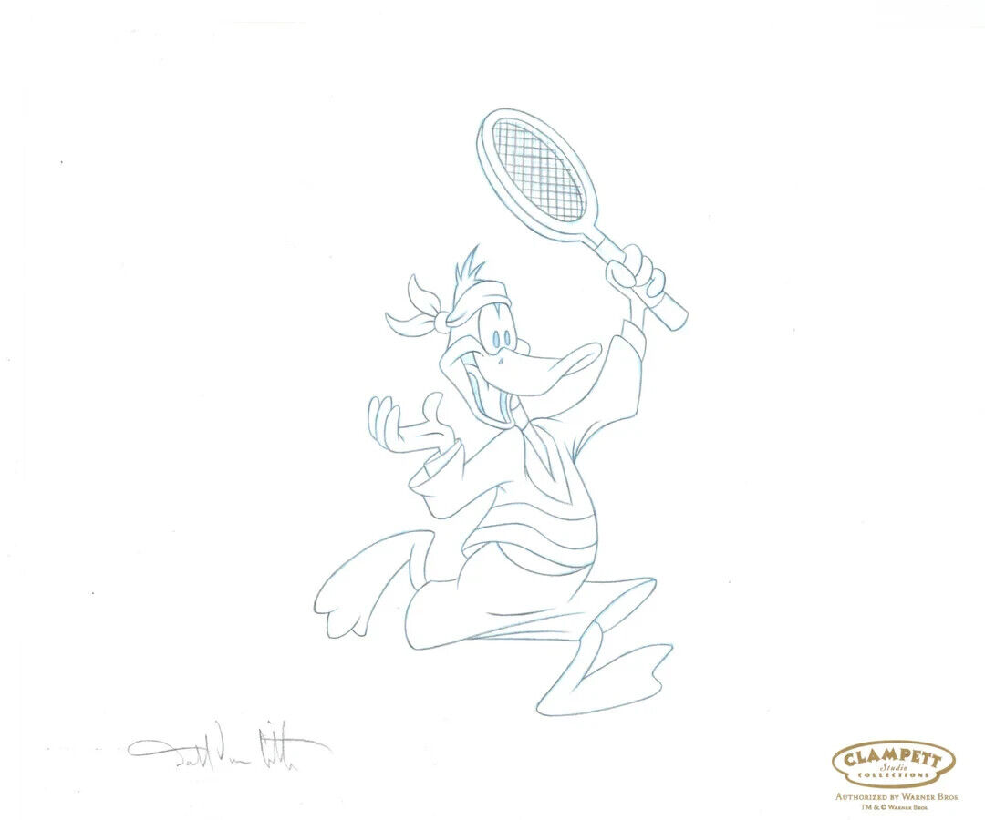 Looney Tunes-Original Production Drawing-Daffy Duck-Signed Darrell Van Citters