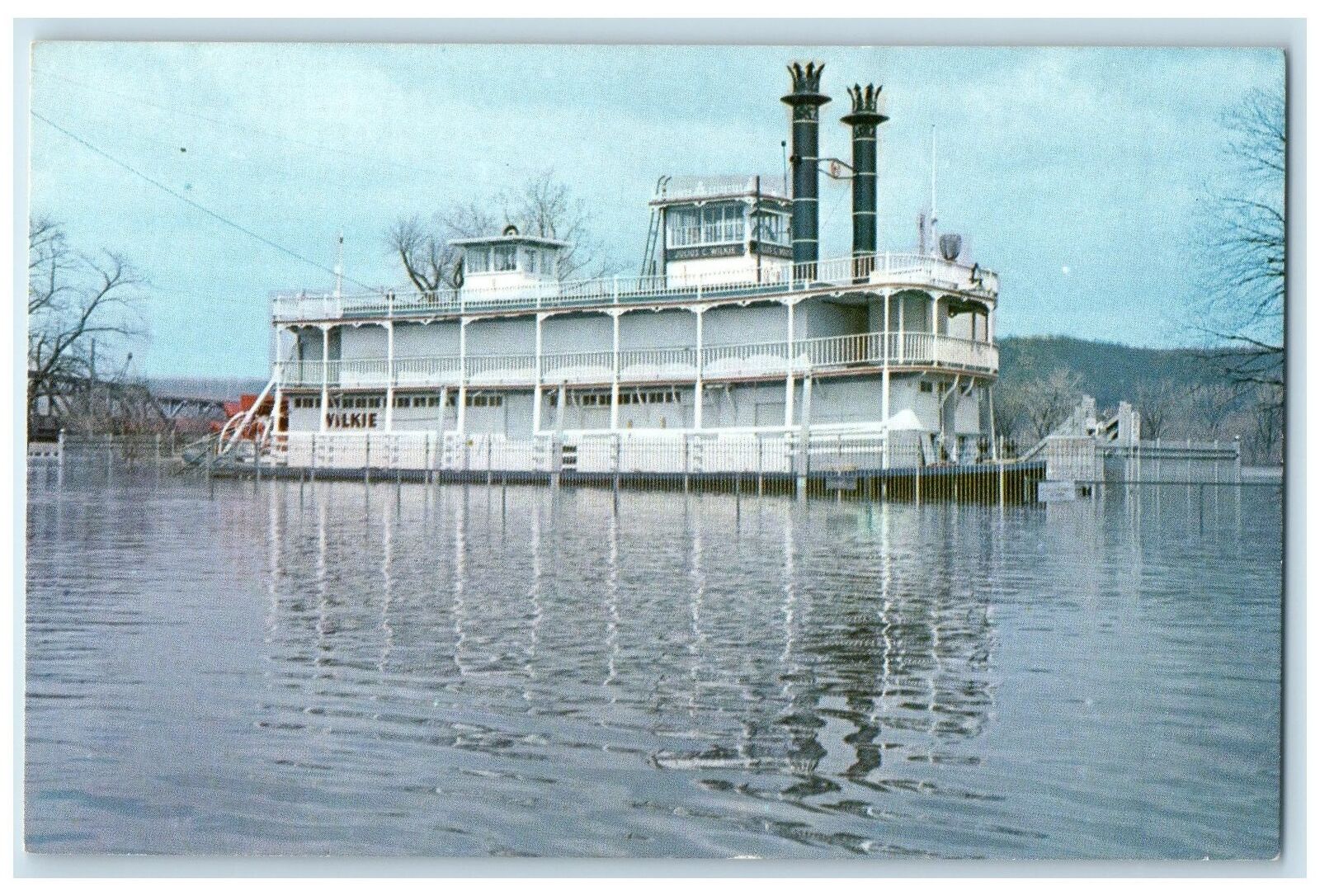c1960's The Julius C Wilkie Stern-Wheel Steamboat Winona Minnesota MN Postcard