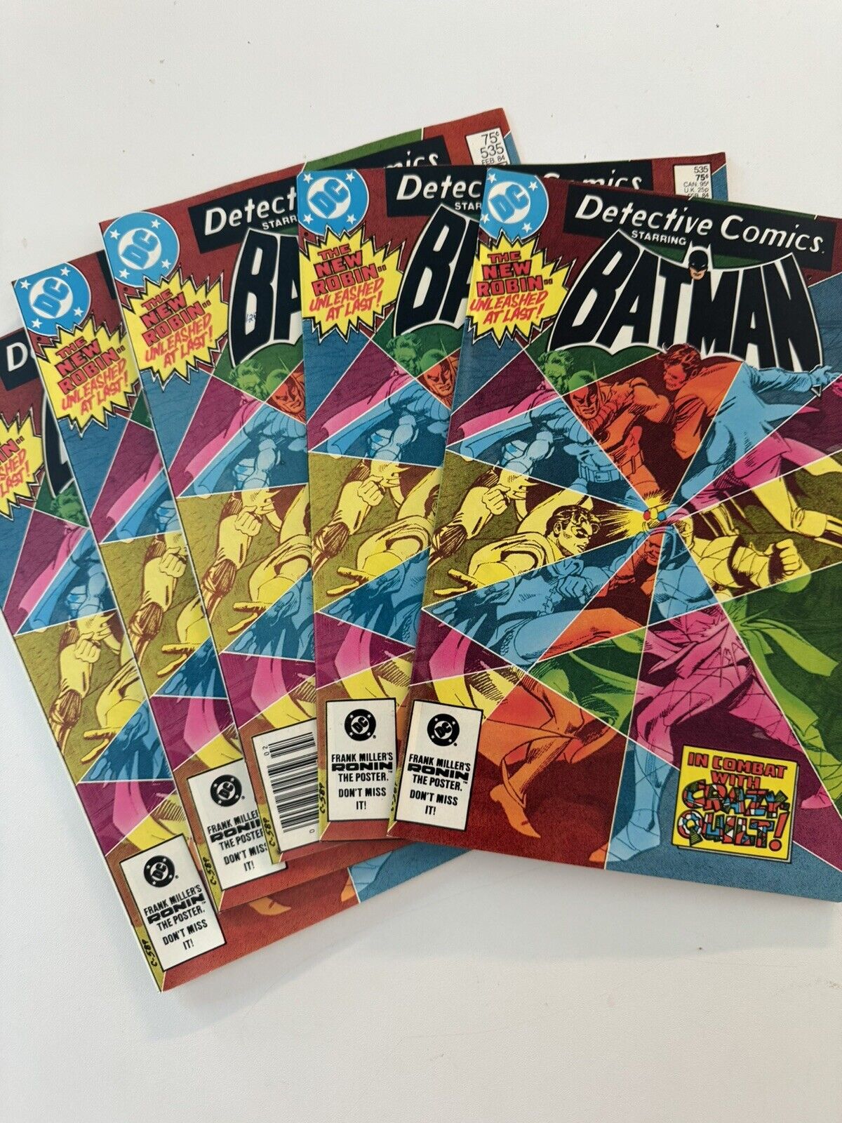 DETECTIVE COMICS #535 (1984) Batman Crazy Quilt, 1st Jason Todd Robin - Lot of 5