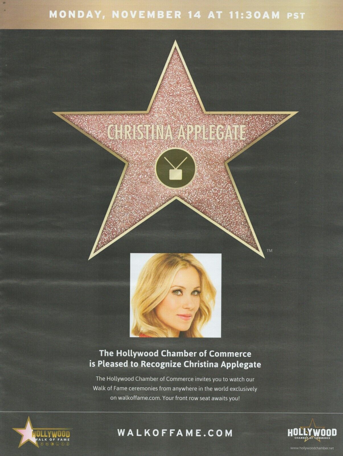2022 CHRISTINA APPLEGATE Hollywood Walk of FAME Star married with children